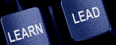 Learn Lead text on computer keys